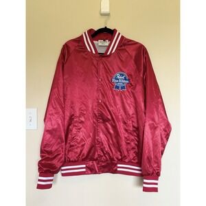 Vintage Augusta Sportswear Pabst Blue Ribbon Beer PBR Bomber Jacket Adult Large